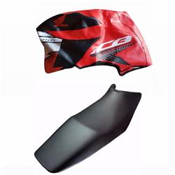 KIT FUNDA TANQUE Y ASIENTO FOX  CB 250/HAWKER NEGR